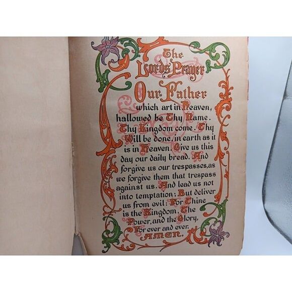 Antique Testament And Psalms Large Type Red Letter Edition Light Of The World - Picture 5 of 10